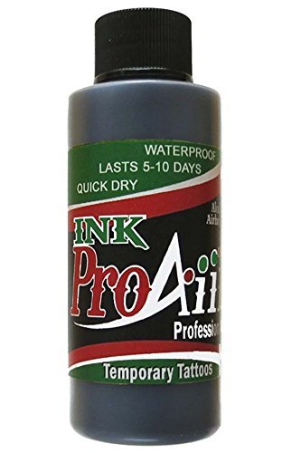 BLACK TEMPORARY TATTOO INK AIRBRUSH BODY ART PAINT 240 ml