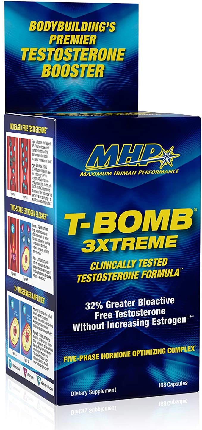 MHP CLINICAL STRENGTH TBOMB 3XTREME 168 CAPSULES